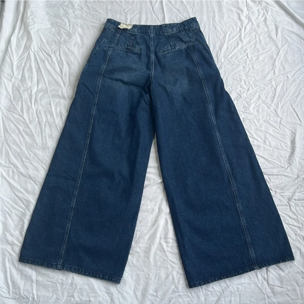 New FREE PEOPLE We The Free Time Warp Wide-Leg Jeans. - Picture 6 of 7